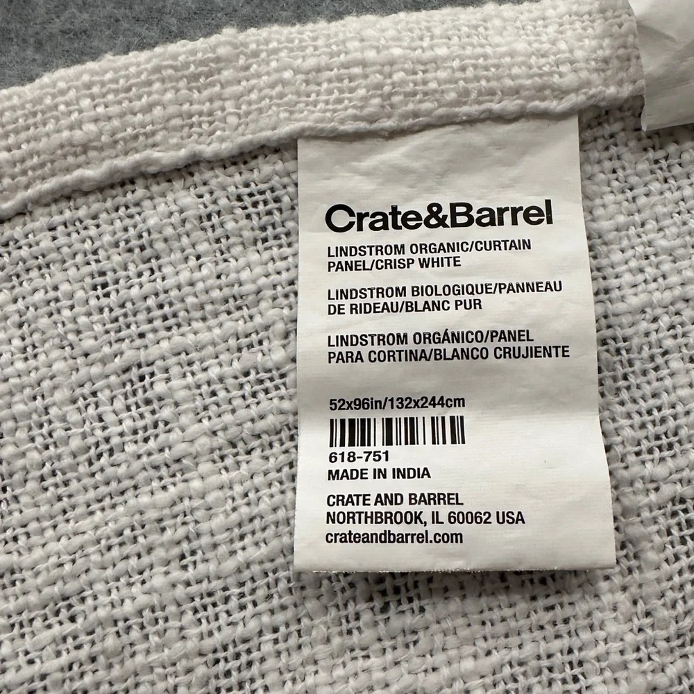 Crate & Barrel Lindstrom Sheer Ivory Curtain Panels